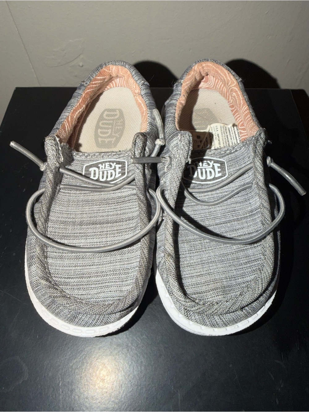 HEYDUDE Wally Youth Slip-On Shoes – TD8 Gray Linen Stone